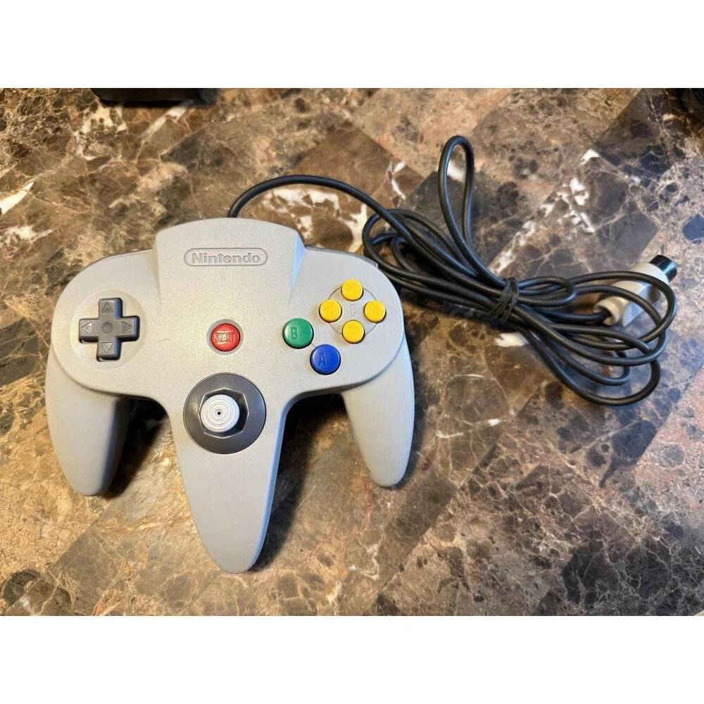 Nintendo 64 Gray Console NUS-001(USA) OEM Controller AV Power Cables Tested